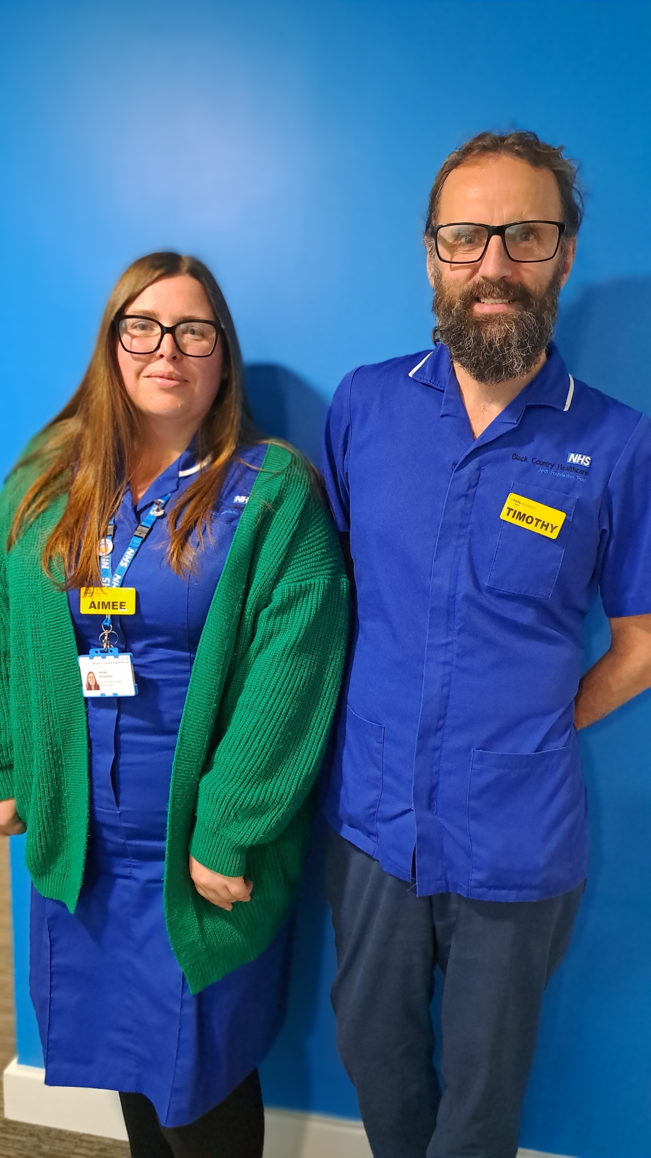 Aimee Smallman and Tim Glover from the IRTCH Sandwell team